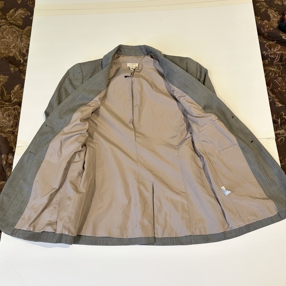 J Crew Wool Blend Blazer Jacket Petite 00P Gray Classic Career Academia Capsule - Picture 5 of 14